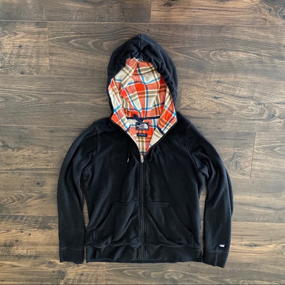 flannel lined zip up hoodie
